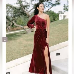 Velvet bridesmaid dress